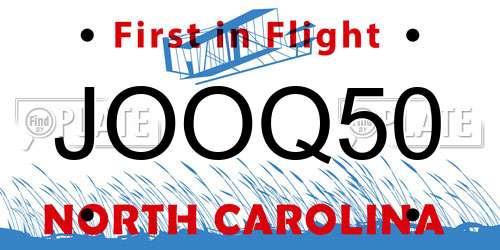 JOOQ50 North Carolina License Plate