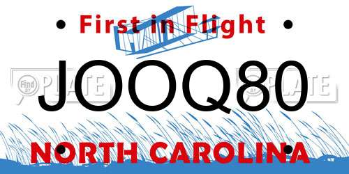 JOOQ80 North Carolina License Plate