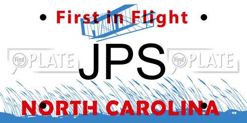 JPS North Carolina License Plate