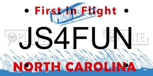 JS4FUN North Carolina License Plate