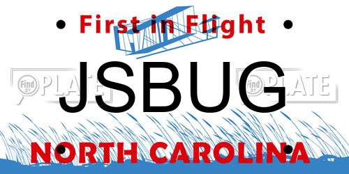 JSBUG North Carolina License Plate