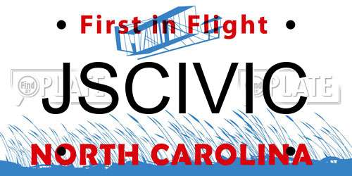 JSCIVIC North Carolina License Plate