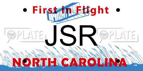 JSR North Carolina License Plate