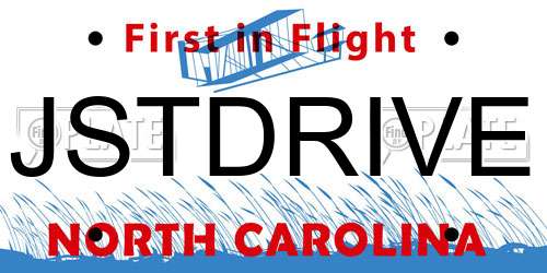 JSTDRIVE North Carolina License Plate