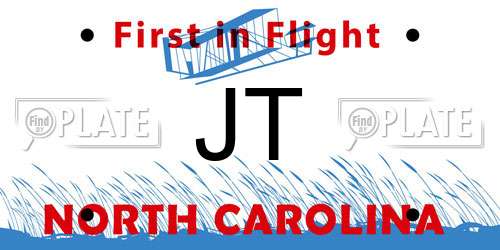 JT North Carolina License Plate