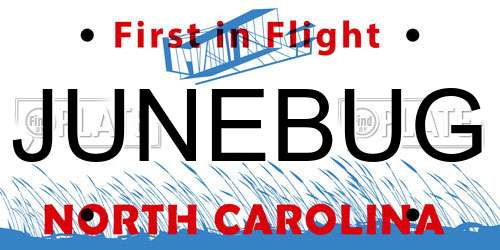 JUNEBUG North Carolina License Plate
