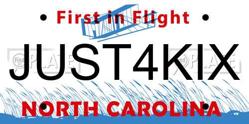 JUST4KIX North Carolina License Plate