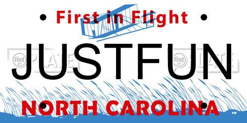JUSTFUN North Carolina License Plate