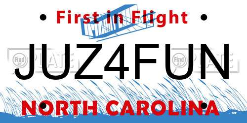 JUZ4FUN North Carolina License Plate