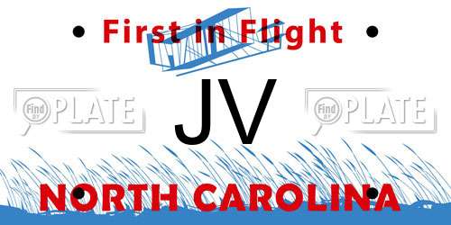 JV North Carolina License Plate