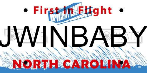 JWINBABY North Carolina License Plate