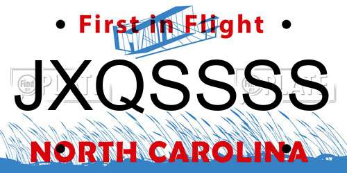 JXQSSSS North Carolina License Plate