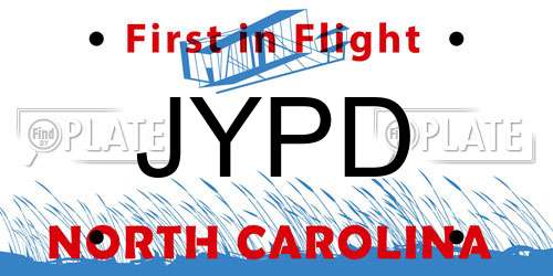 JYPD North Carolina License Plate
