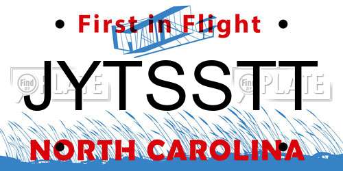 JYTSSTT North Carolina License Plate