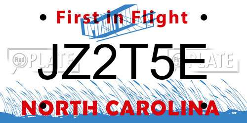 JZ2T5E North Carolina License Plate