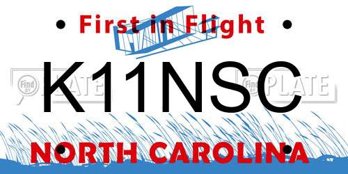 K11NSC North Carolina License Plate