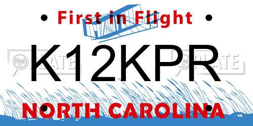 K12KPR North Carolina License Plate