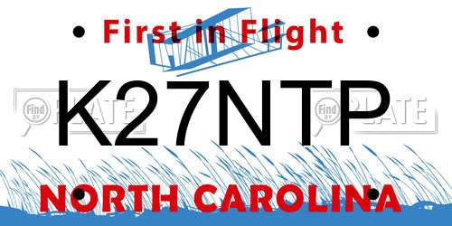 K27NTP North Carolina License Plate