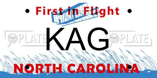 KAG North Carolina License Plate