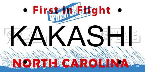 KAKASHI North Carolina License Plate