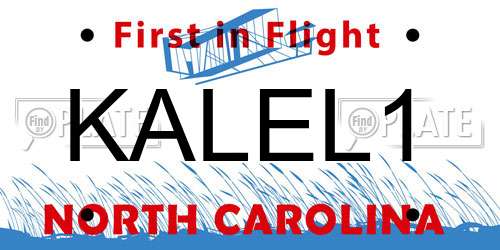 KALEL1 North Carolina License Plate