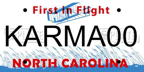 KARMA00 North Carolina License Plate