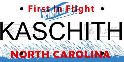KASCHITH North Carolina License Plate