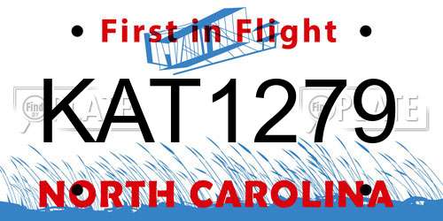 KAT1279 North Carolina License Plate