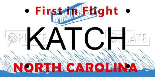 KATCH North Carolina License Plate