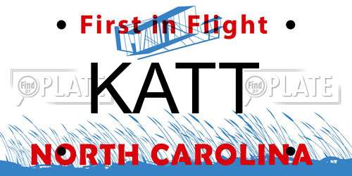 KATT North Carolina License Plate