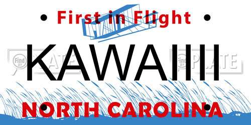 KAWAIIII North Carolina License Plate