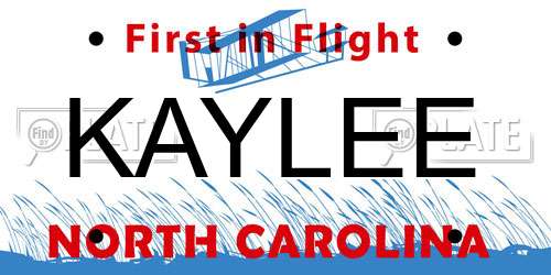 KAYLEE North Carolina License Plate