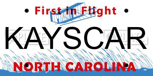 KAYSCAR North Carolina License Plate