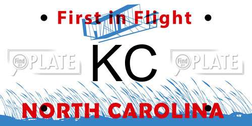 KC North Carolina License Plate
