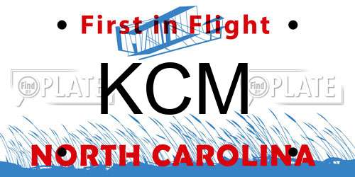 KCM North Carolina License Plate