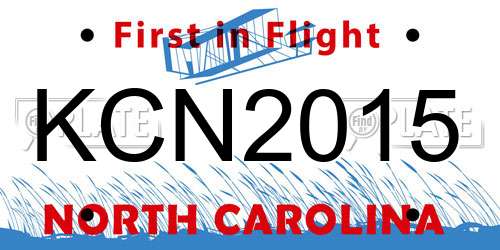 KCN2015 North Carolina License Plate