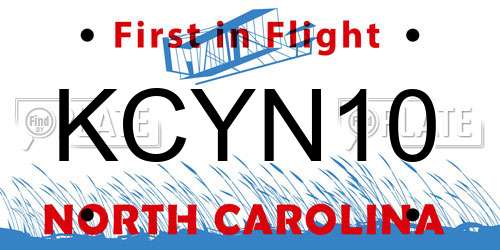 KCYN10 North Carolina License Plate