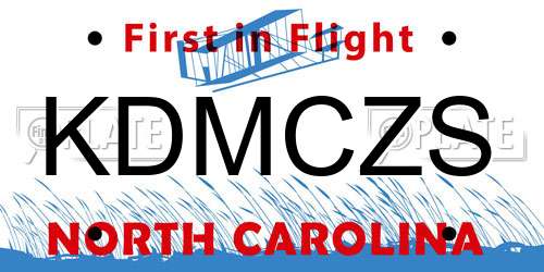KDMCZS North Carolina License Plate