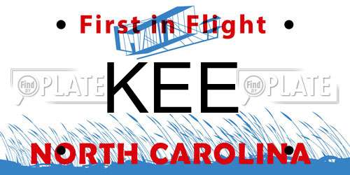 KEE North Carolina License Plate