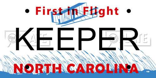 KEEPER North Carolina License Plate