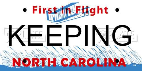 KEEPING North Carolina License Plate