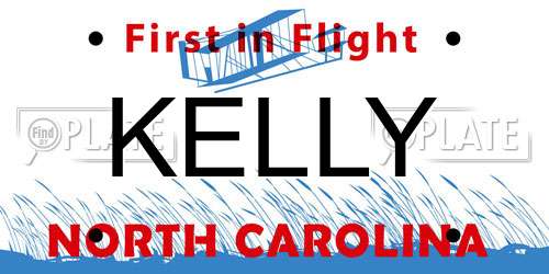 KELLY North Carolina License Plate