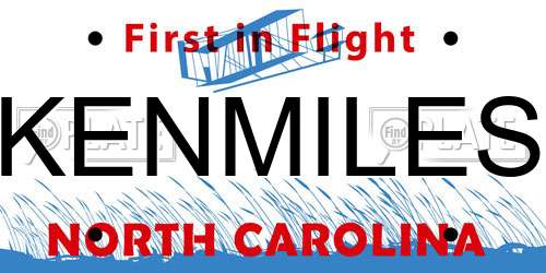 KENMILES North Carolina License Plate