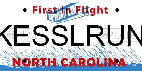 KESSLRUN North Carolina License Plate