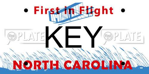 KEY North Carolina License Plate