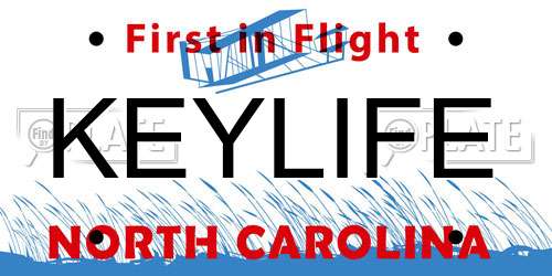 KEYLIFE North Carolina License Plate