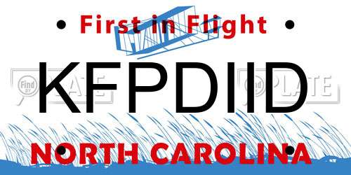 KFPDIID North Carolina License Plate