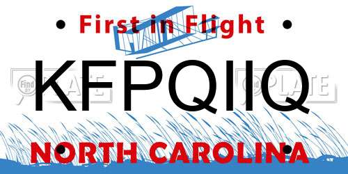 KFPQIIQ North Carolina License Plate