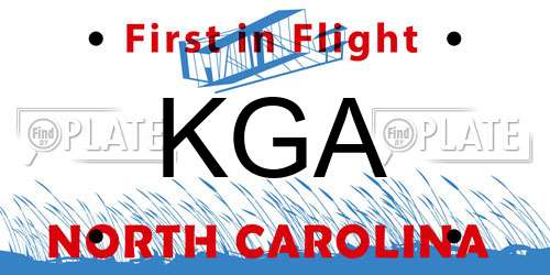 KGA North Carolina License Plate
