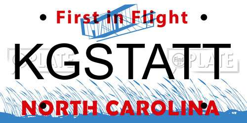KGSTATT North Carolina License Plate